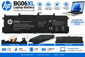 HP BG06XL Battery for EliteBook Folio 1040 G3 – 45Wh
