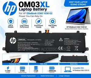 HP OM03XL Battery for EliteBook X360 1030 G2 – 57Wh