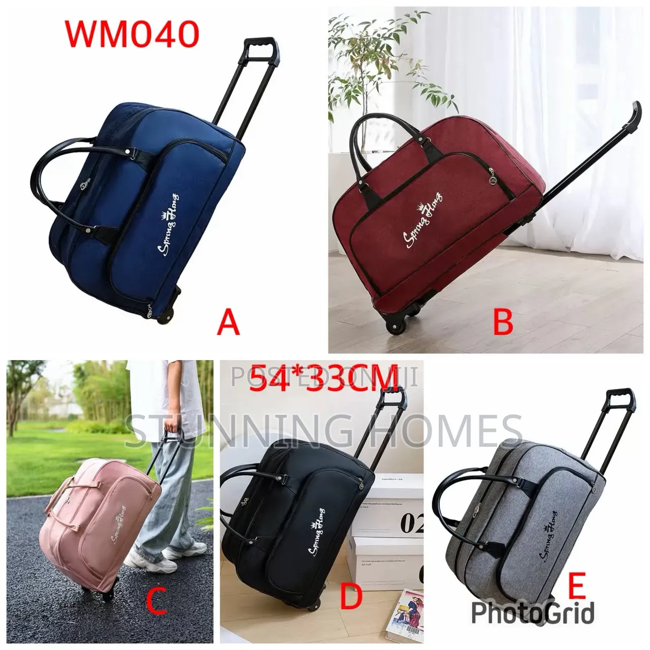 Portable Trolley Travel Bag With Straps