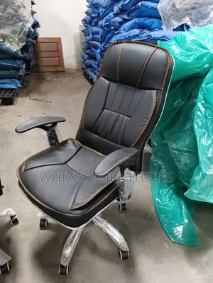 Generic Orthopedic Office Chair (High-Back, Leather)