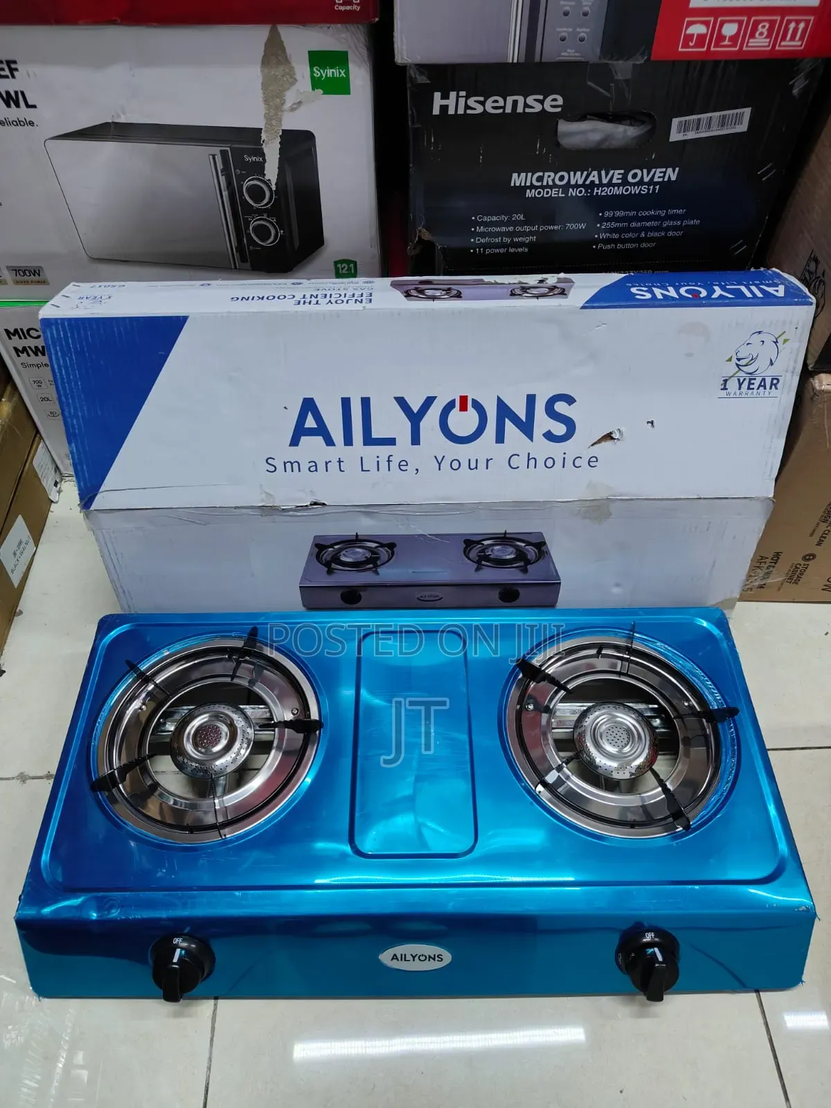 Ailyons Table Top Metallic Two-Burner