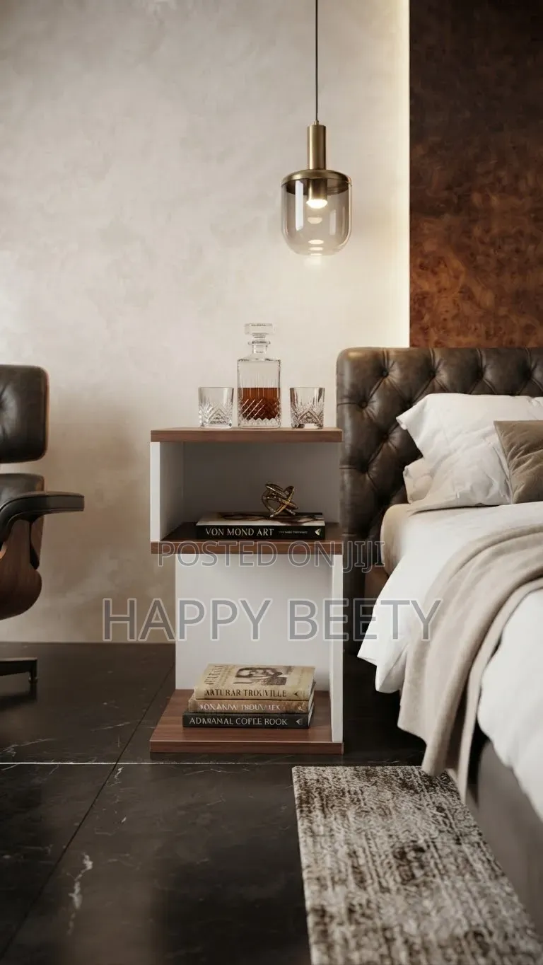 Joy S (Brown White) Bed Side Stand
