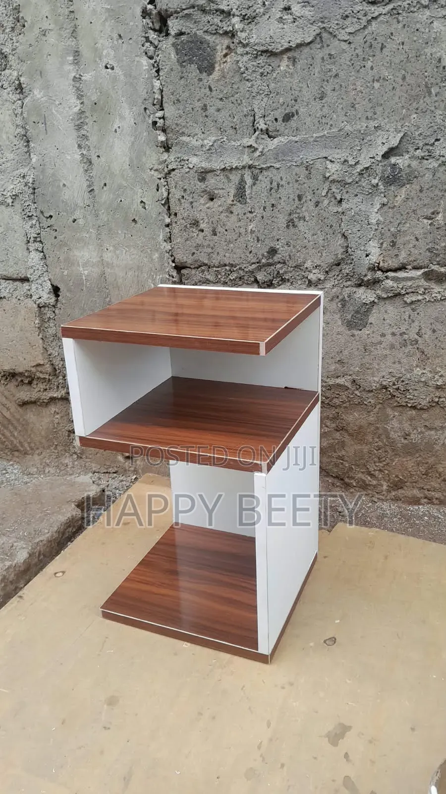 Joy S (Brown White) Bed Side Stand