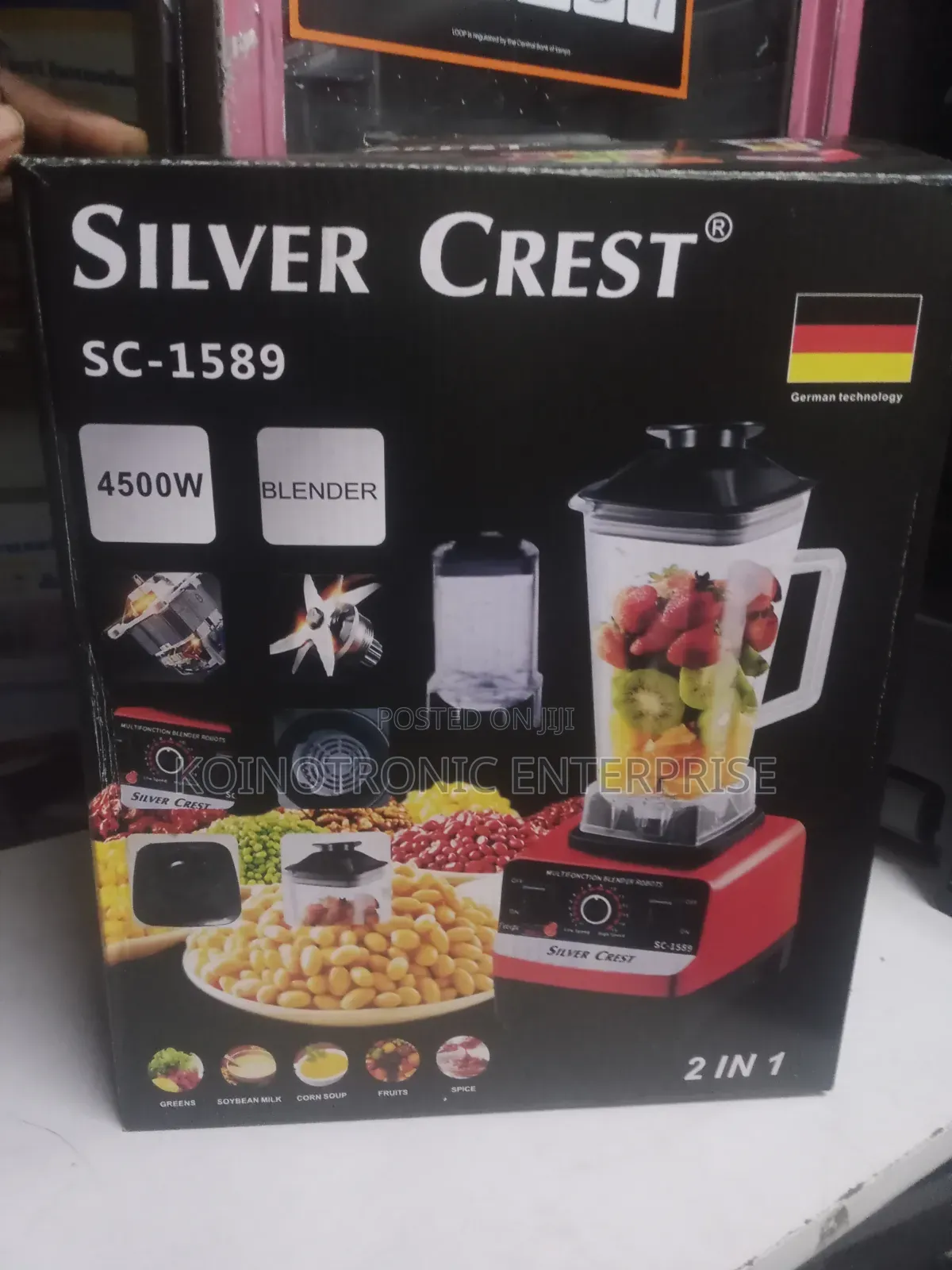 New Silver Crest SC-1589 4500Watts Blender - 2in1, 2L