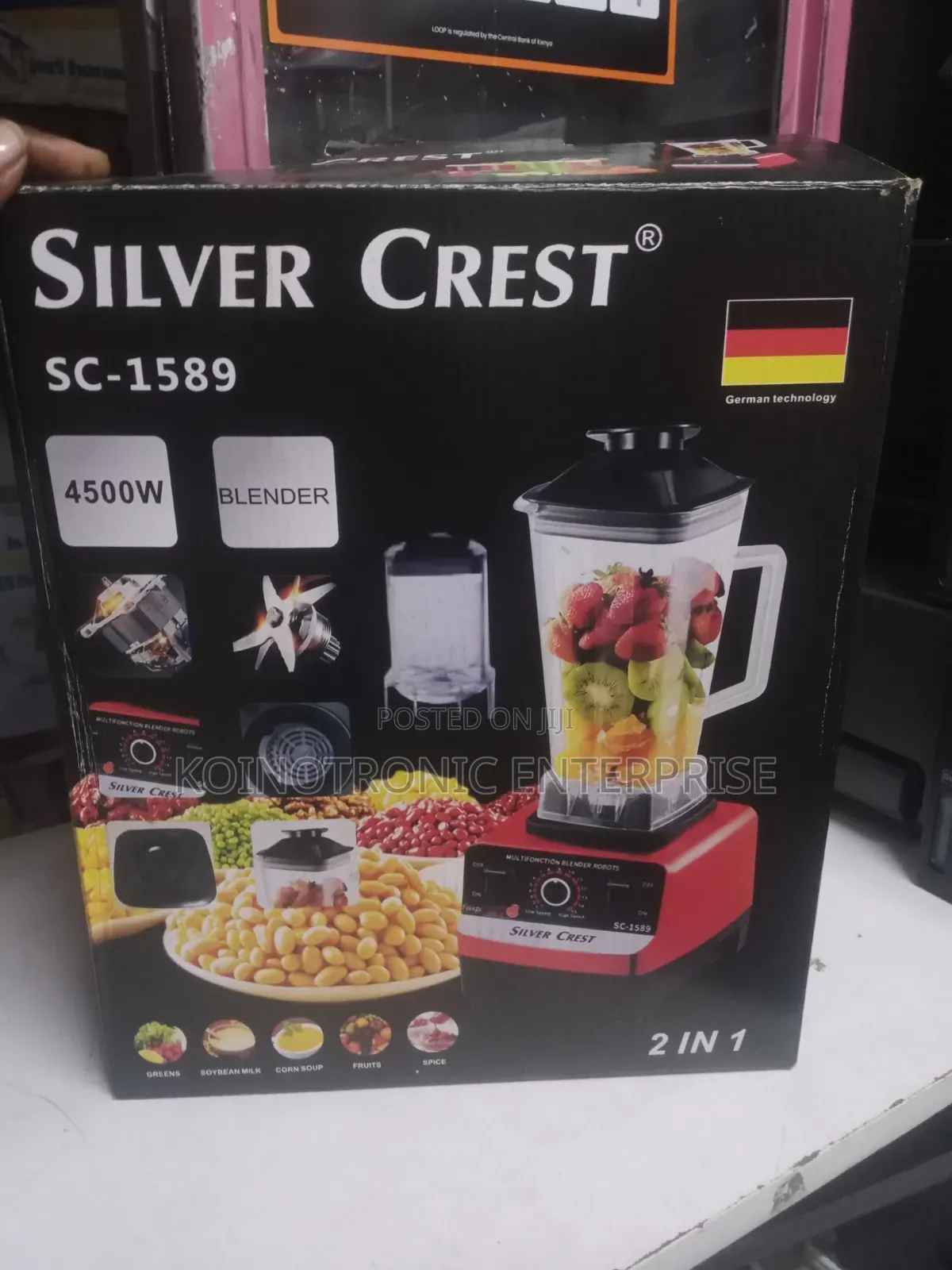 New Silver Crest SC-1589 4500Watts Blender - 2in1, 2L