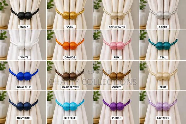 Pair of Magnetic Curtain Tiebacks / Curtain Holders