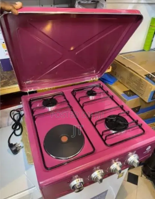New Model Nunix Table Top Cooker 3 Gas + 1 Electric Burner Stove
