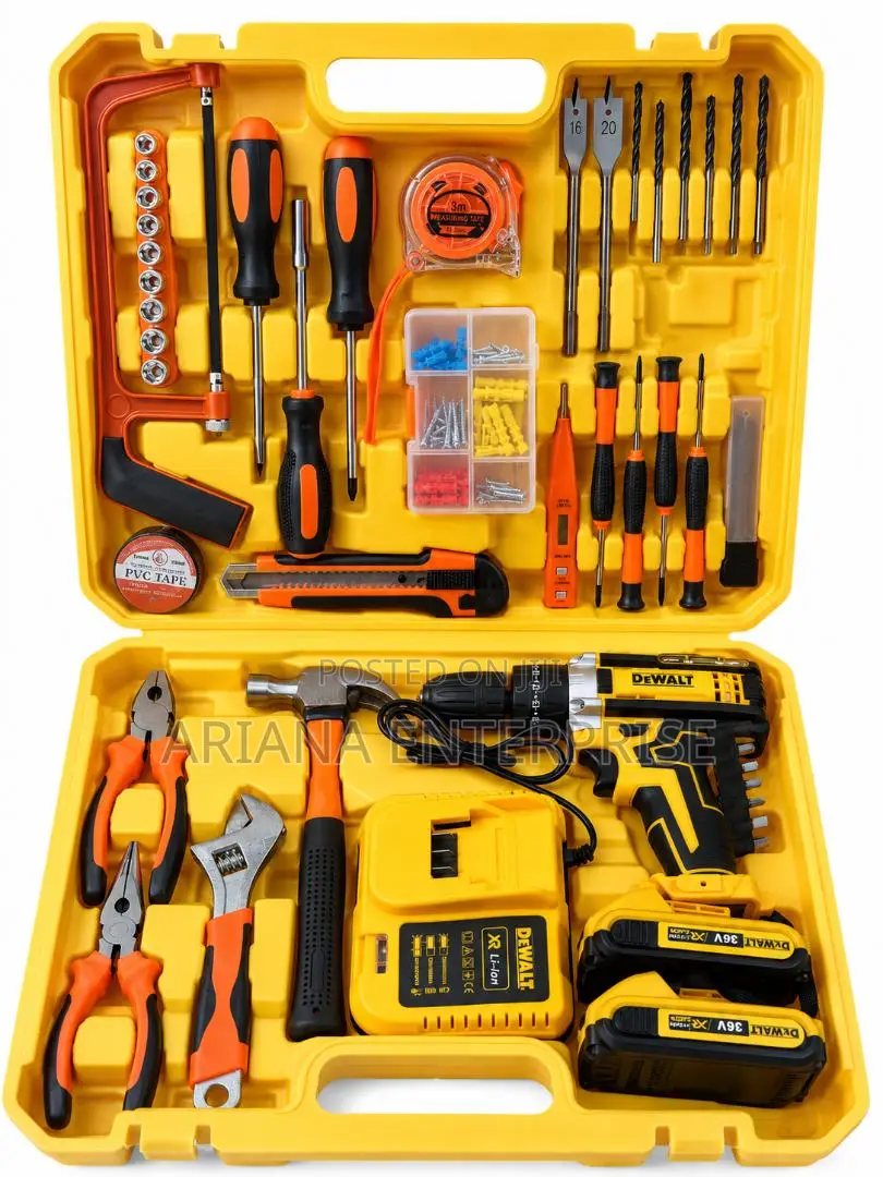 Dewalt 36V Cordless Drill Full Tool Set