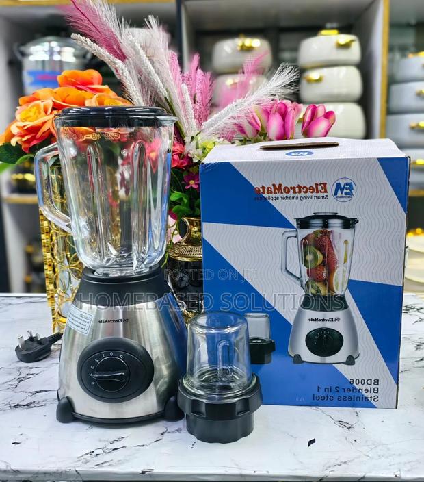 Electromate Stainless Glass Jug 2 in 1 Blender - thumbnail 2