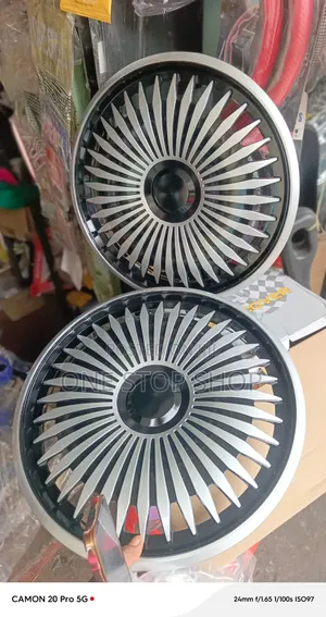 16" Wheel Caps With Sharp, Radiating Multi_spoke Blade Design