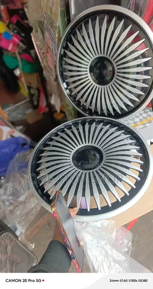 16" Silver F Black Finish Wheel Hub Caps Set of 4pcs
