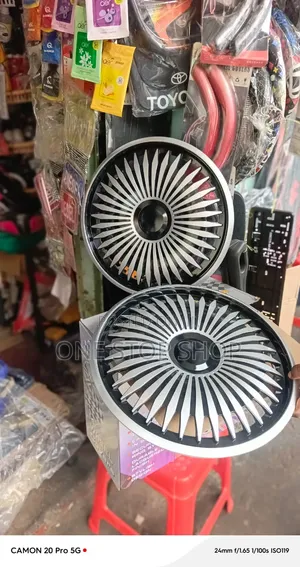 16" Turbine_style Blade Design With Black Central Hub Cap