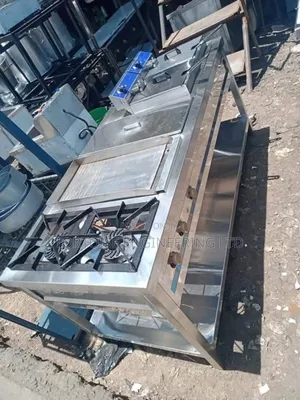 Combined Cooking Units 2 Burner Gas Cooker, Griddle, Deep Fryer