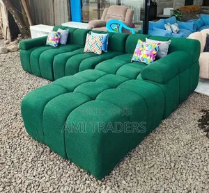 Green L Shape Spring Sofas