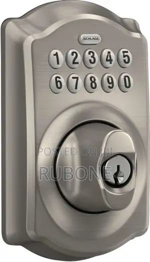 Schlage BE365CAM619 Camelot Keypad Deadbolt, Satin Nickel