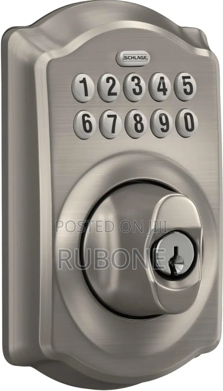 Schlage BE365CAM619 Camelot Keypad Deadbolt, Satin Nickel
