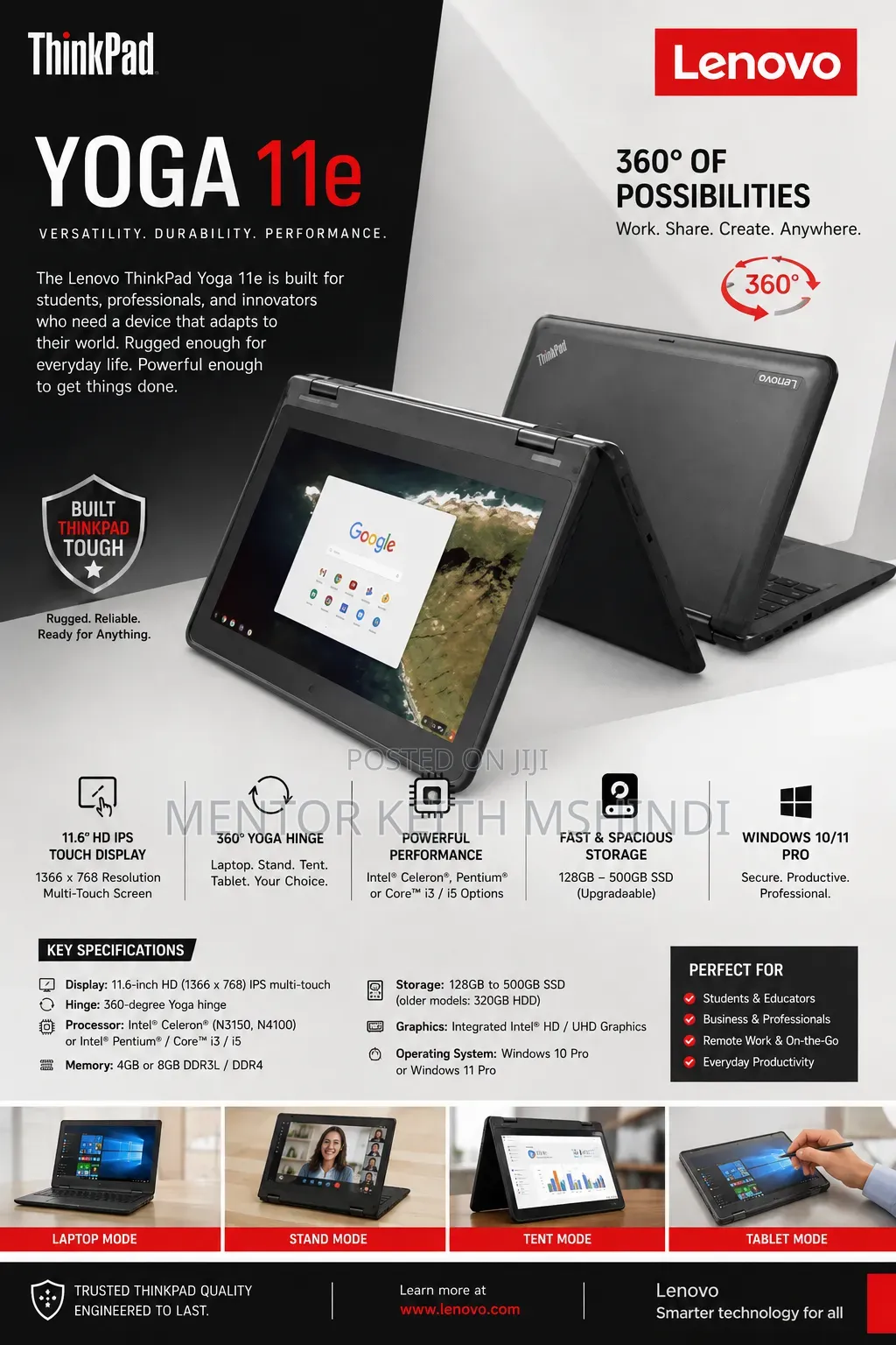 Laptop Lenovo Yoga 11e 4GB Intel Core i5 SSD 128GB
