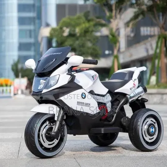 **White Kids Electric Racer Motorcycle 3188 **