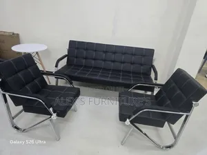 Full Black Office Bench/ Bench Sofa