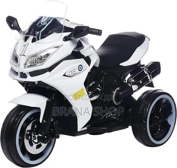 **3188 Double Motor White Kids Racer Bike **