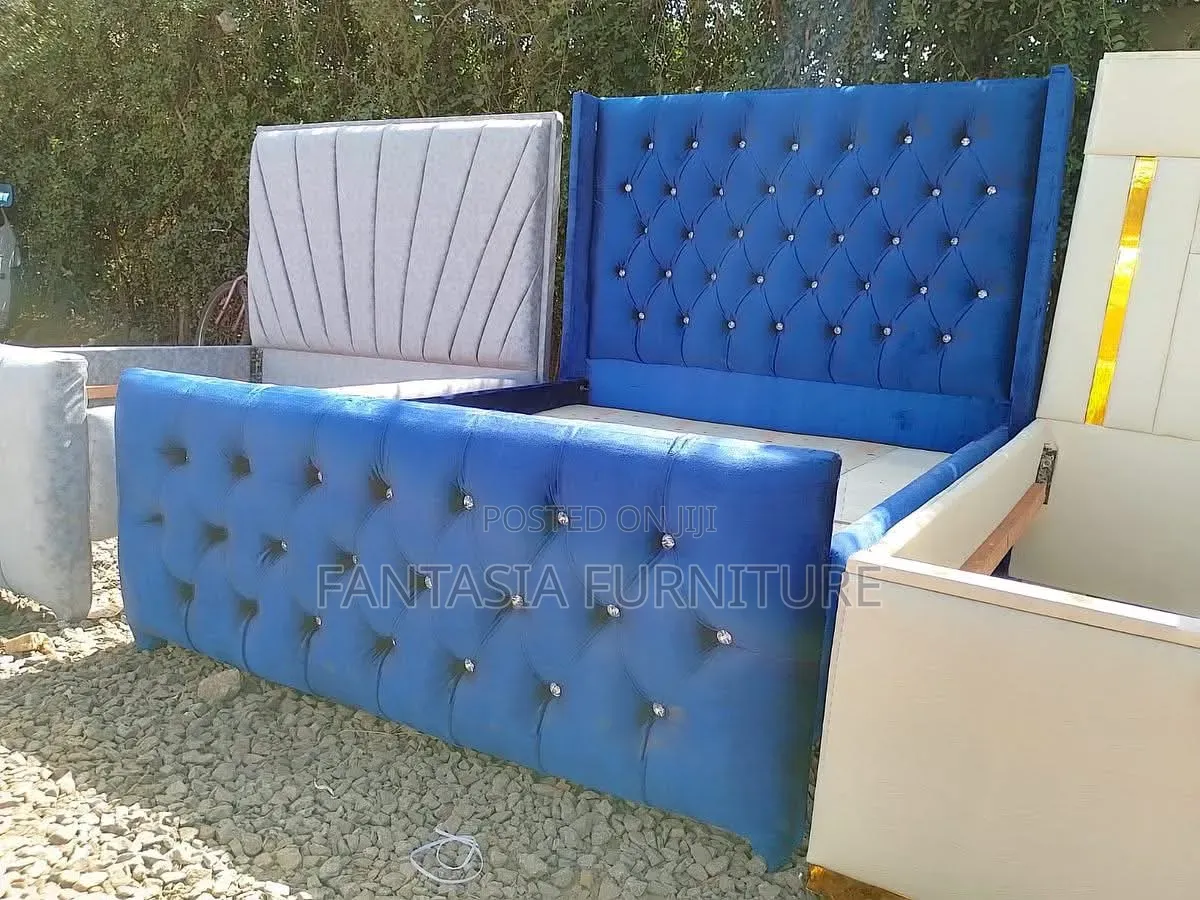 5 by 6 Blue Bed Free Delivery Included