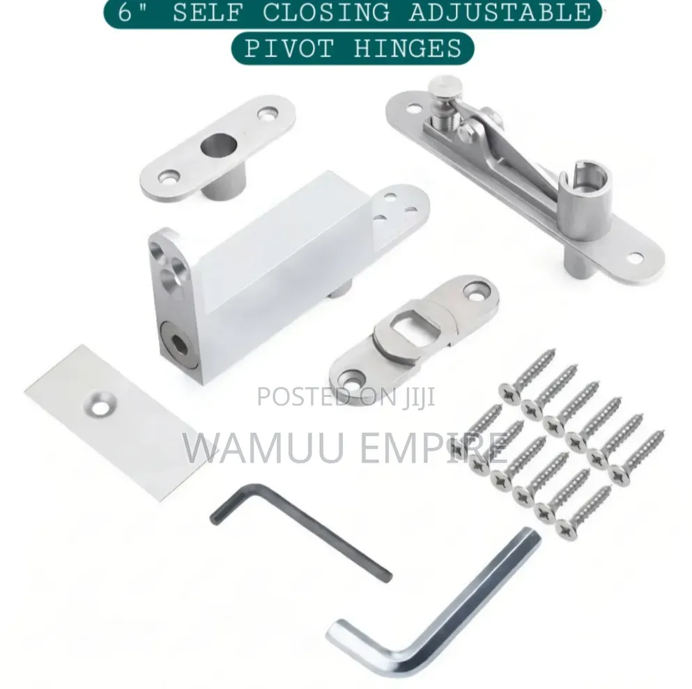 6-Inch Heavy-Duty Self-Closing Adjustable Pivot Hinge System