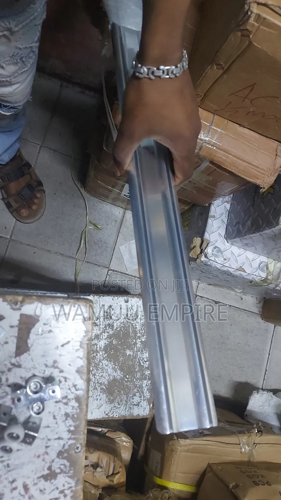 The Image Shows a 3-Meter Aluminum Bottom Sliding Rail Wardrobe Doors.