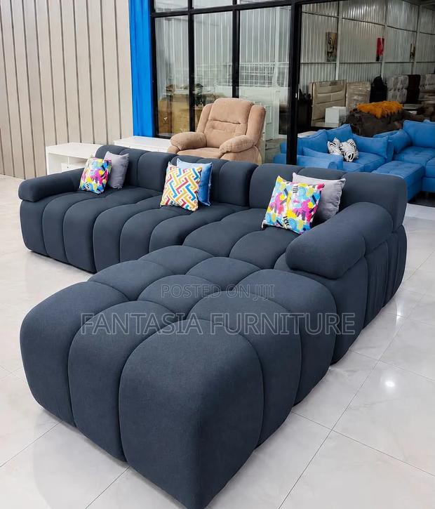 5-Seater Dark Grey Bubble Sofa - thumbnail 2