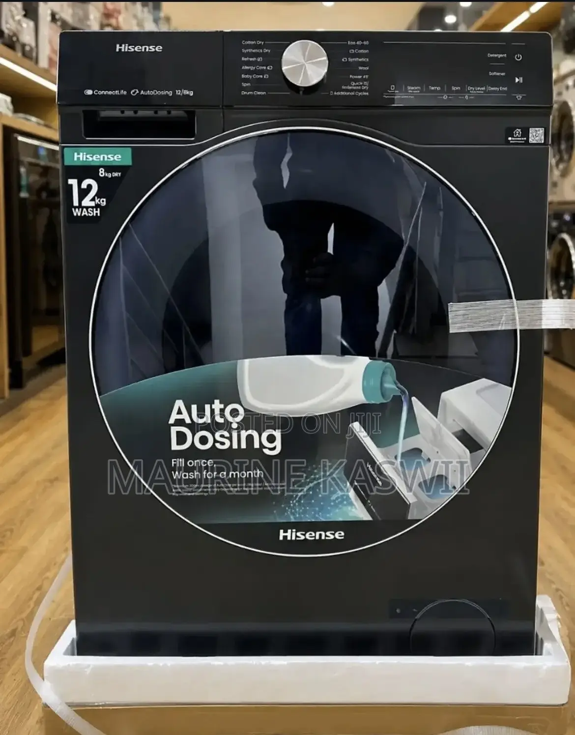Hisense 12/8kg Front Load Washer Dryer 2- In 1
