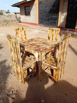 Pallet 4 Seater Brown Dining Set.
