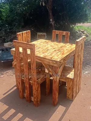 Pallet 4 Seater Brown Dining Set.