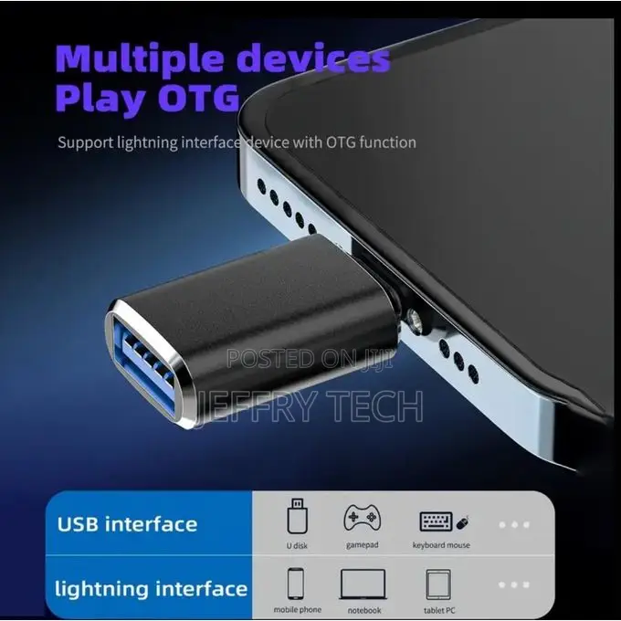 USB 3.0 Adapter With iPhone 14, 13, 12, 11 Pro, XS Max, XR, X, 8 Plus,