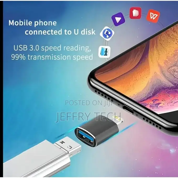 USB 3.0 Adapter With iPhone 14, 13, 12, 11 Pro, XS Max, XR, X, 8 Plus,