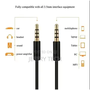 Aux AuxCable Auxiliary Audio Cable 3.5mm - Male to Male, for Headphone