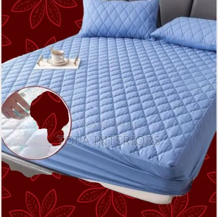 Sky Blue Fitted Waterproof Mattress Protector Covers