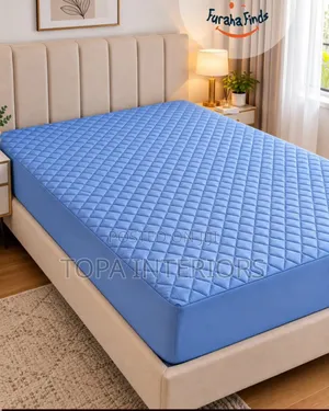 Elegant Fitted Sky Blue Premium Waterproof Mattress Protectors