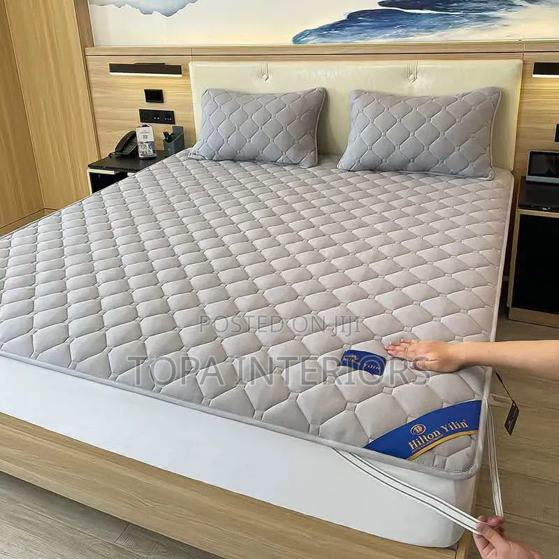 Elegant Fitted Sky Blue Premium Waterproof Mattress Protectors