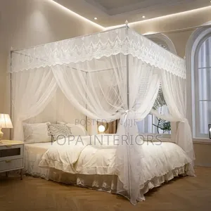Premium Bed Cover Mosquito Nets With Four Stands