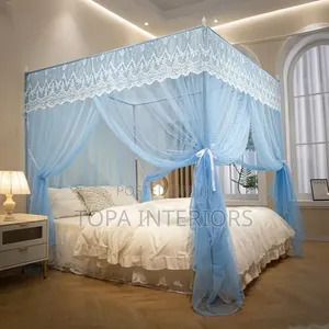 Premium Bed Cover Mosquito Nets With Four Stands