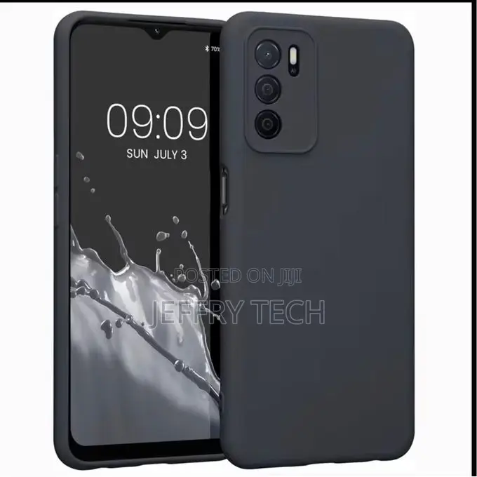 Oppo A5 Silicone Case Pouch – Sleek Black Design With Camera Protect