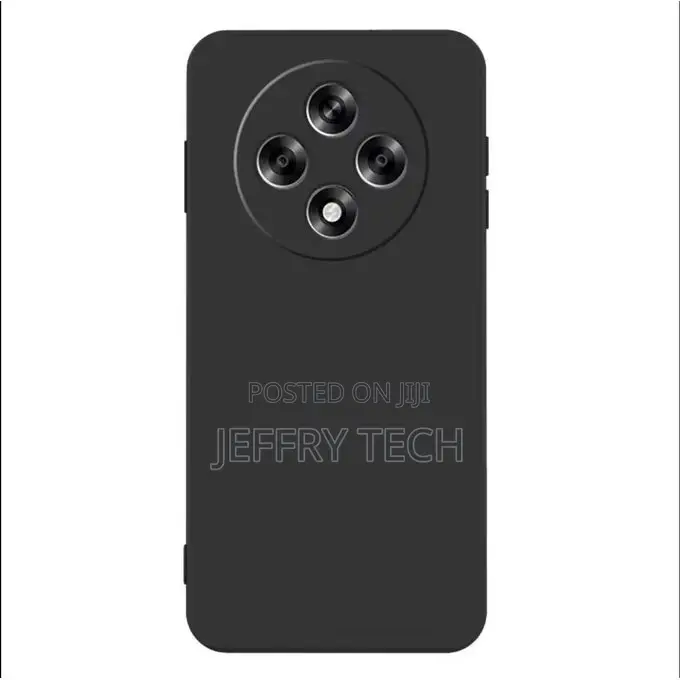 Oppo Reno 12F Silicone Case Pouch – Sleek Black Design With Camera .