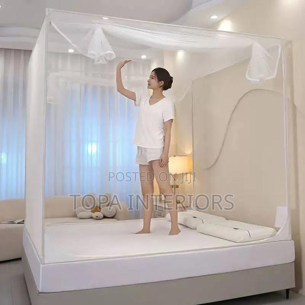 Net With 4 Metallic Stands Bed Mosquito Nets Curtains