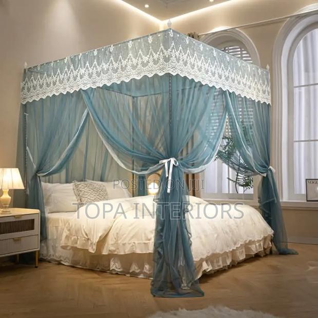 Net With 4 Metallic Stands Bed Mosquito Nets Curtains - thumbnail 2
