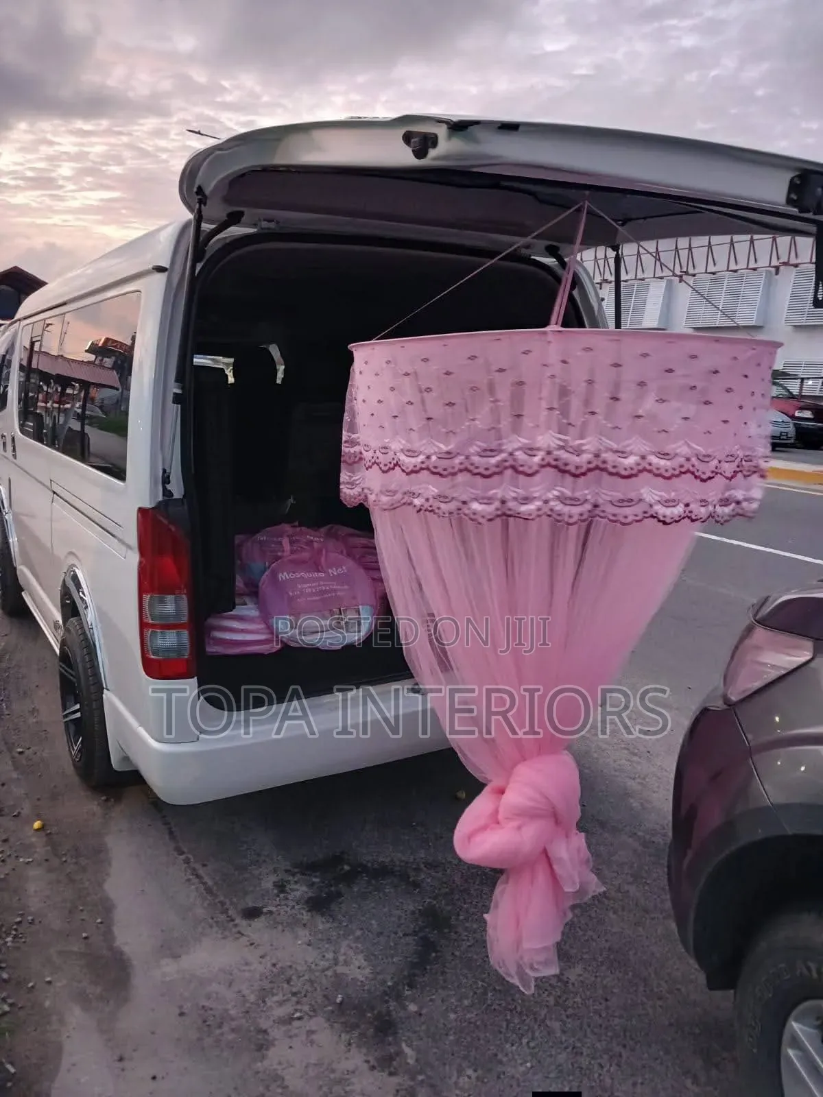 Canopy Top Pink Round Ceiling Mosquito Nets