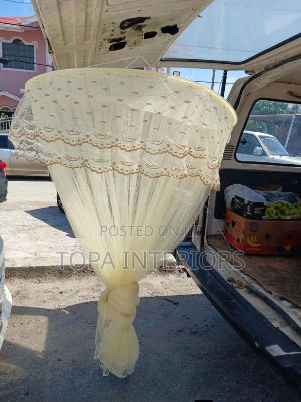 Cream 4x6 Round Mosquito Nets Meshnet Curtains