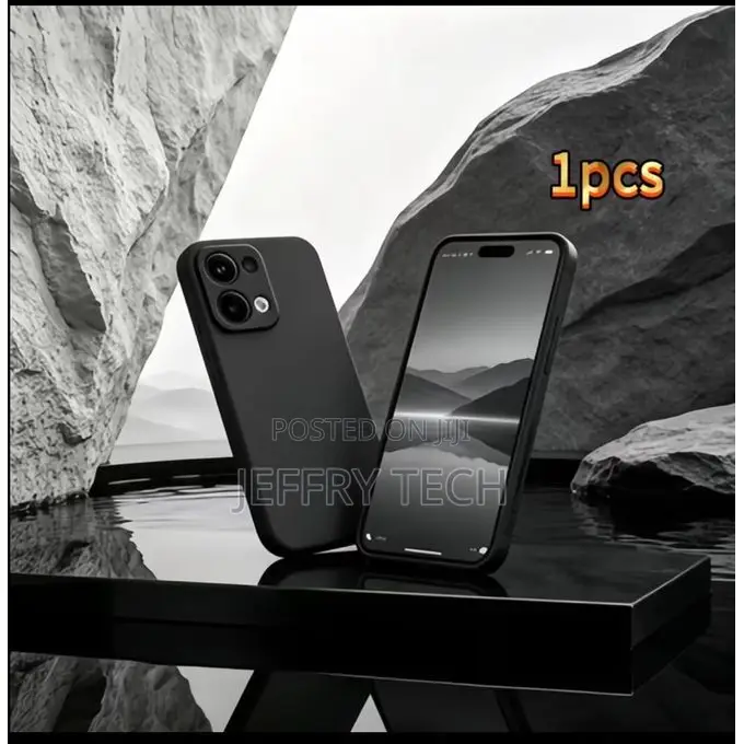 Oppo A6x Pro Silicone Case Pouch Black Design With Camera Protectio