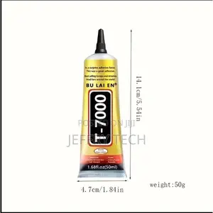 T7000 Craft Black Glue ( 50ml ), Phone Screen Touch Pad Glue, Jewelr