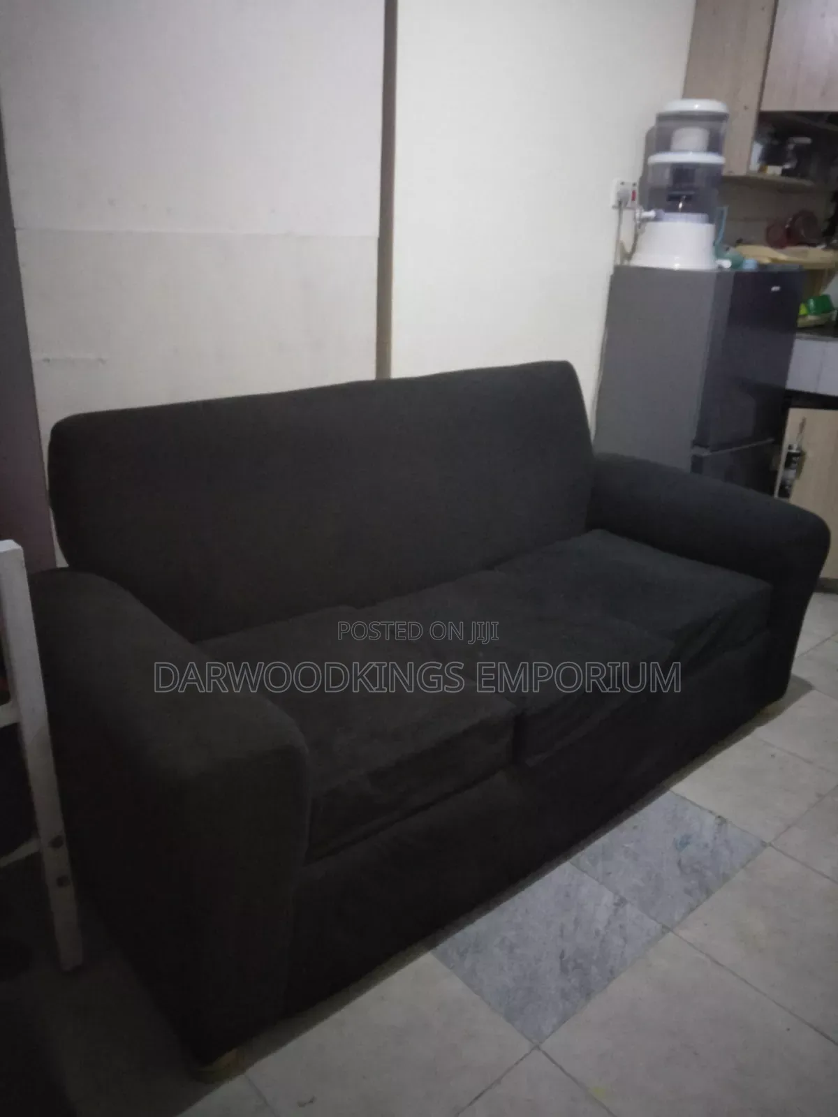 Black 3 + 2 Sofa Set