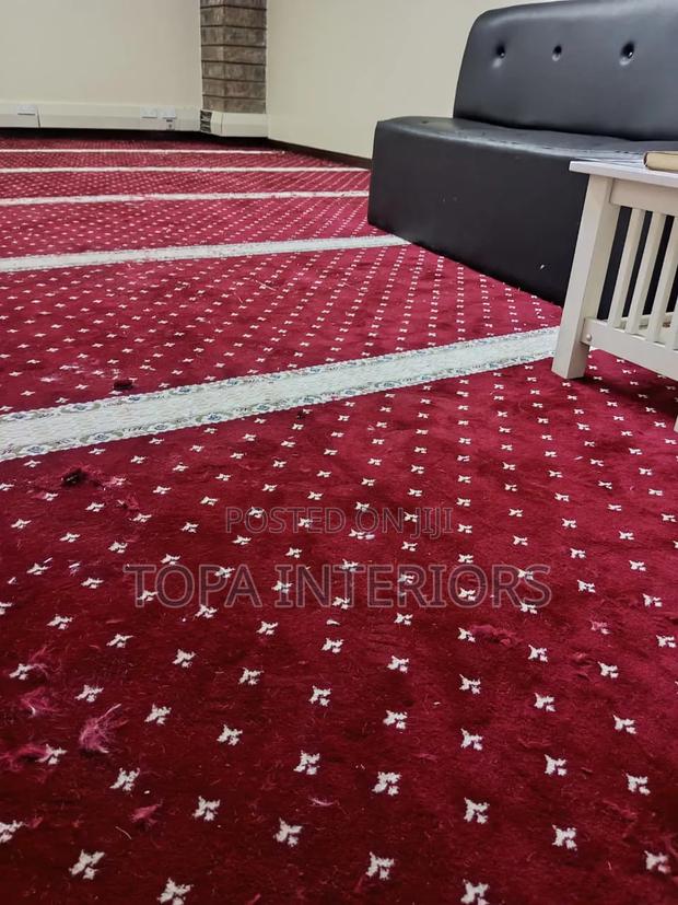 Executive FLOWERED Mosque Carpets With Saff Rows - main view