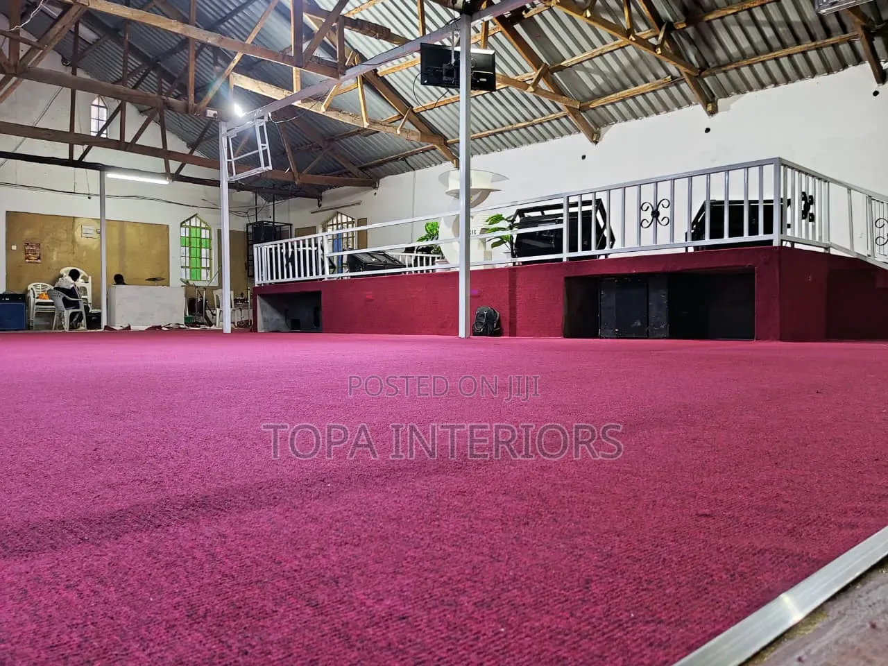 Prayer Area Church Altar Floor Carpets Installation